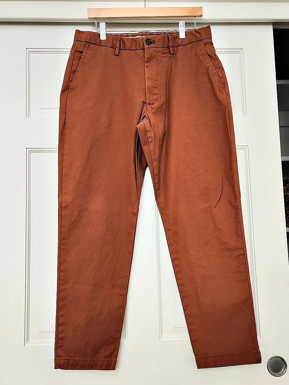 Banana Republic Lived-In Chino Athletic Fit Men's Brown Chinos Waist 33